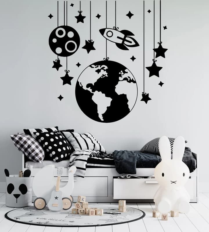 ADESIVO DECORATIVO DE PAREDE PREMIUM ASTRONAUTA INFANTIL - 1471