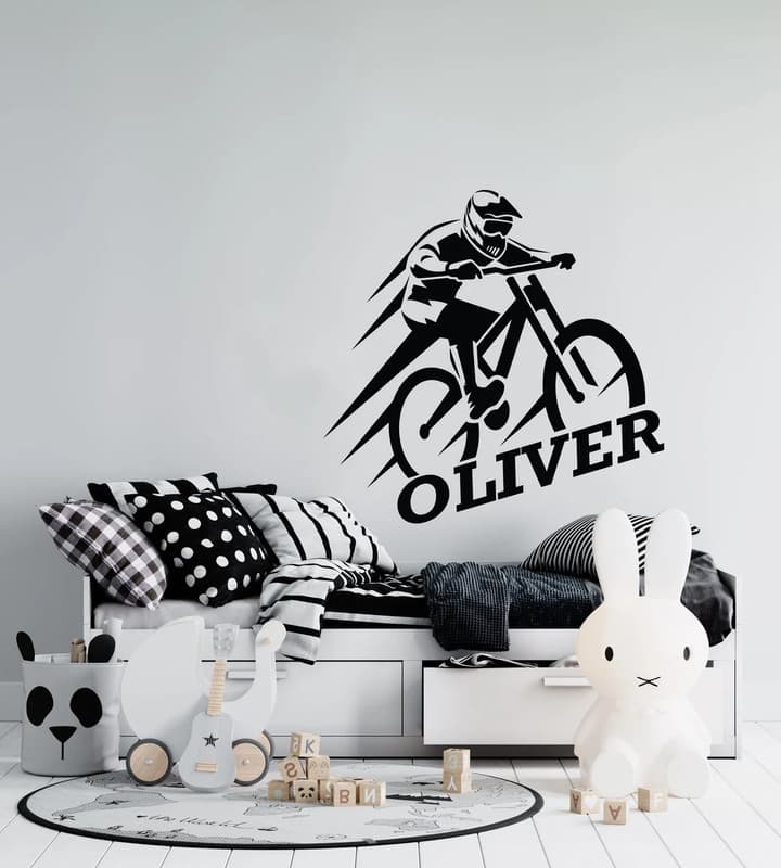 ADESIVO DECORATIVO DE PAREDE PREMIUM CICLISMO, BICICLETA - 481