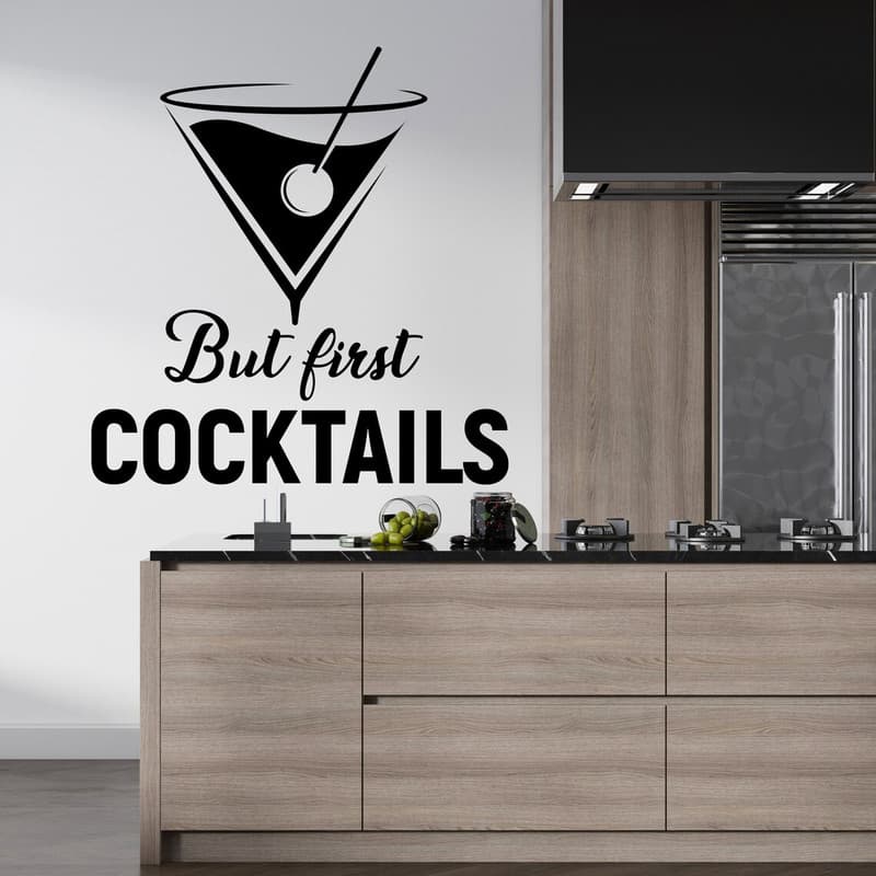 ADESIVO DECORATIVO DE PAREDE PREMIUM COCKTAILS, DRINK, BAR E BEBIDAS - 431
