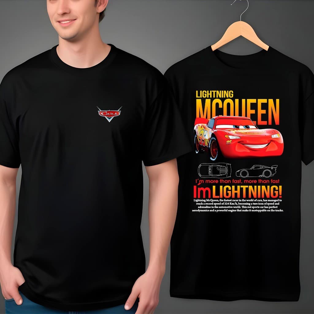 Camisa Mcqueen OU Sally INDIVIDUAL Feminina Masculina  P/ CASAL  Estilo Premium 100% algodão