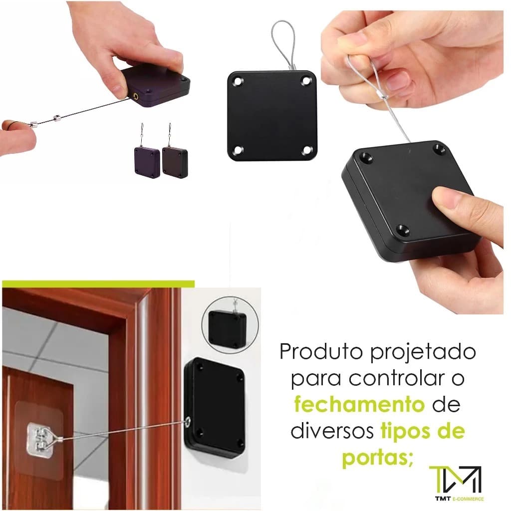 Fechador De Porta Automático Porta Mola Aérea Cabo Retrátil