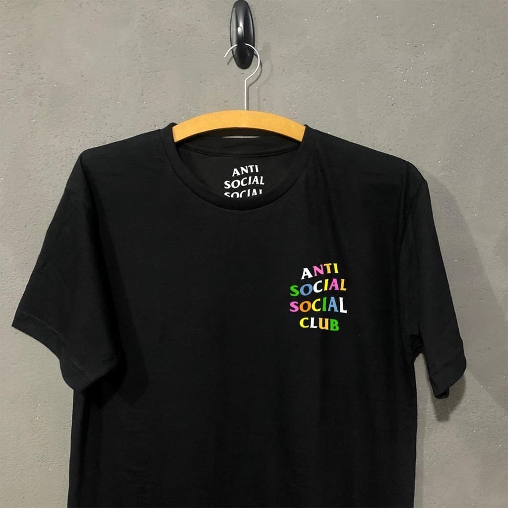 Camiseta ANTI SOCIAL COLORIDO F/C Camisa unissex premium 100% algodão estilo WPJ1