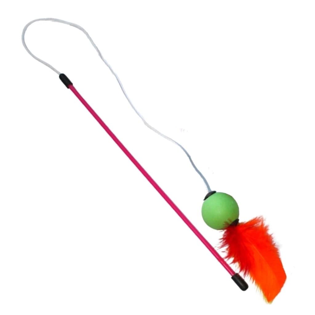 Kit 10 Peças Brinquedos Interativos Para Gatos Varinha Bolinha