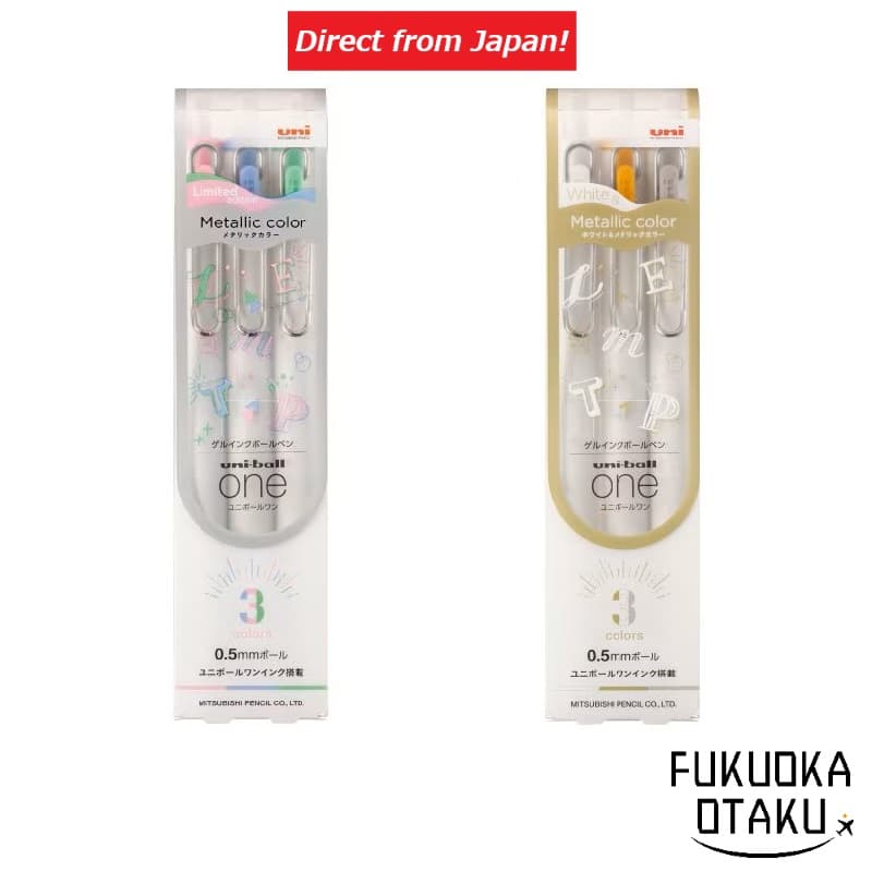 uni uni-ball one Creative Color 0.5mm Conjunto de 3 Cores 【Direto do Japão】