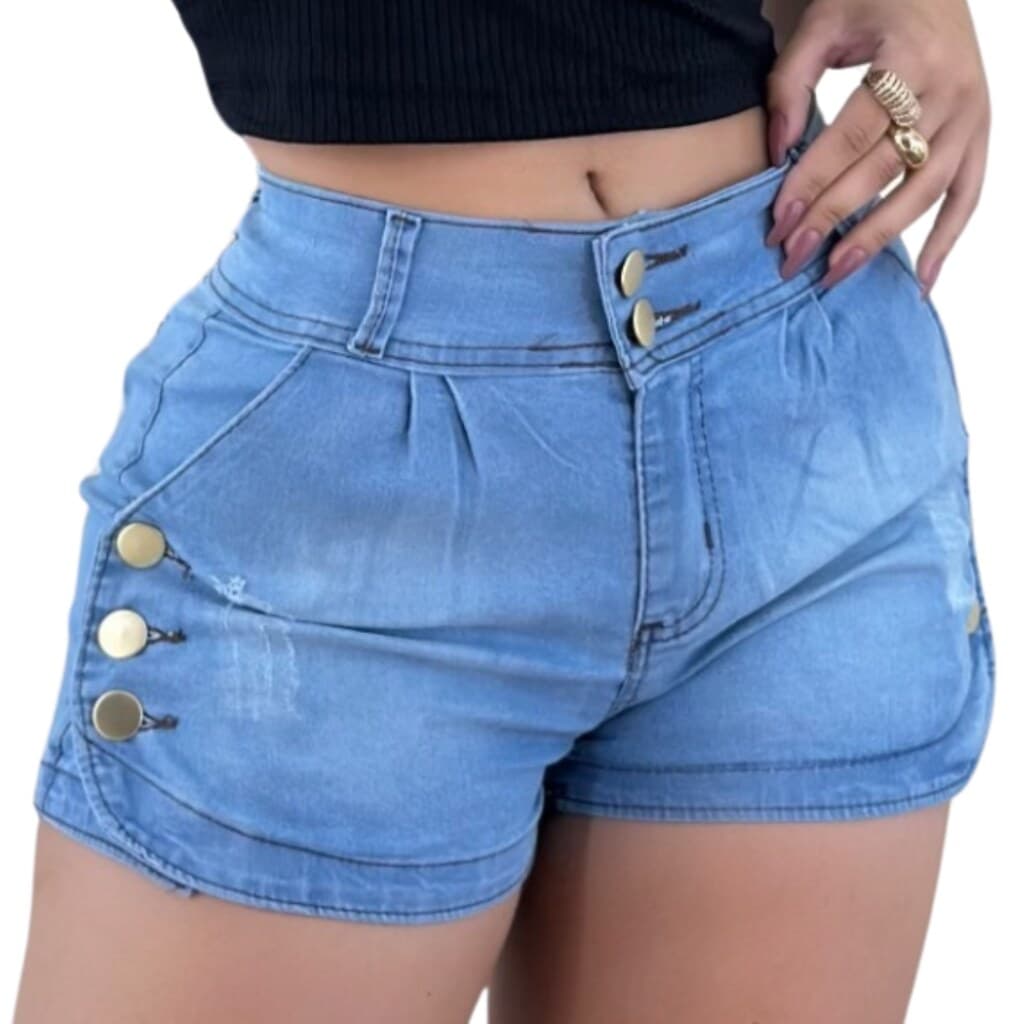 Short Jeans Feminino Personalizado GG  , Short Jeans Feminino  Elastano 36 ao 48 costura Reforçada
