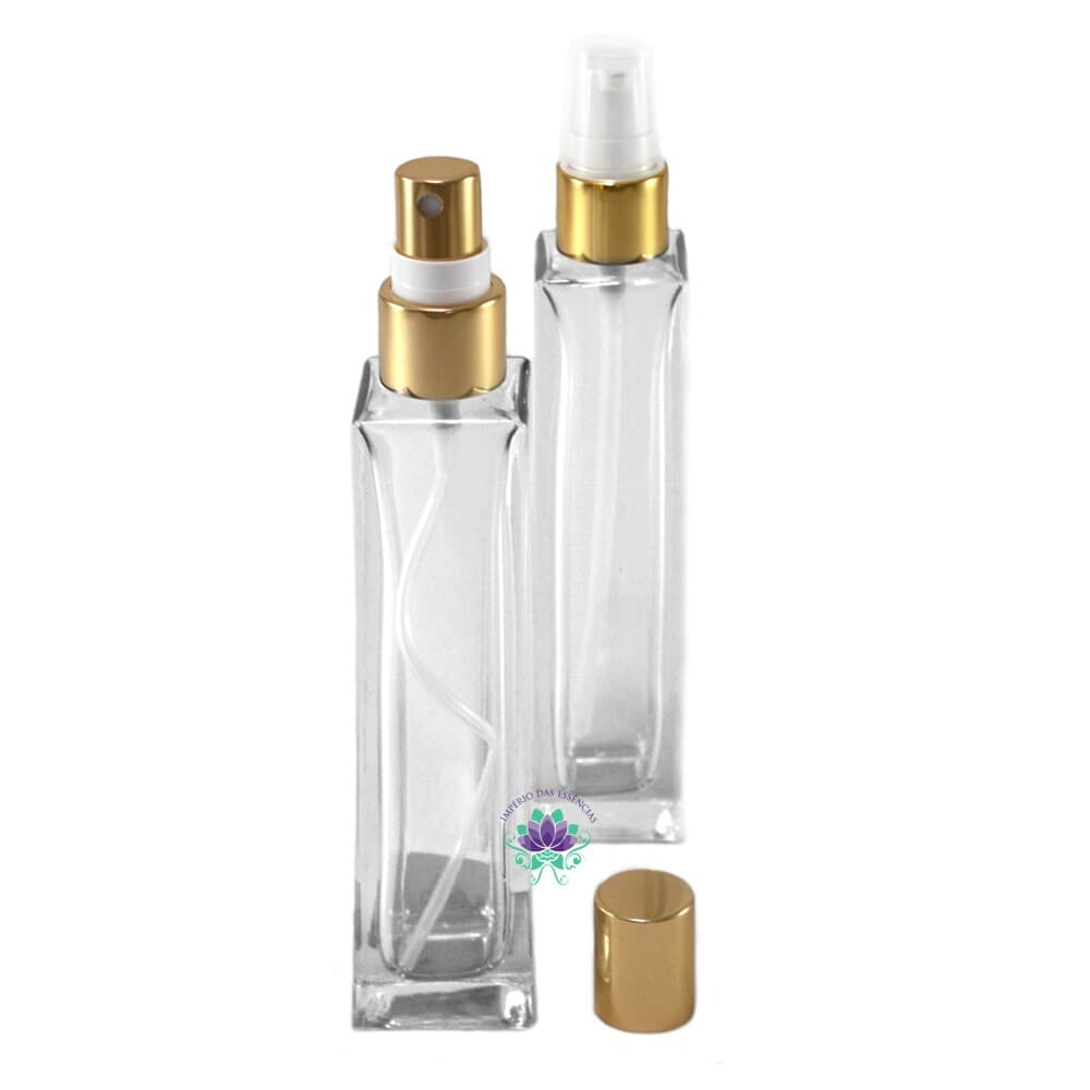 3 Vidros Torre 50ml Para Perfume, Difusor e Aromatizador sem Tampa Rosca 18/410