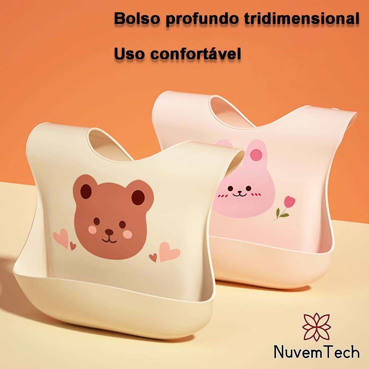 Babador De Silicone Alimentação Impermeável Para Bebê Bandana Cata Pega Migalhas Laváveis Blw Infantil Bibs