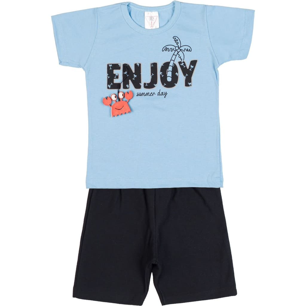 Conjunto Menino Verão com Aplique Caranguejo - 3639