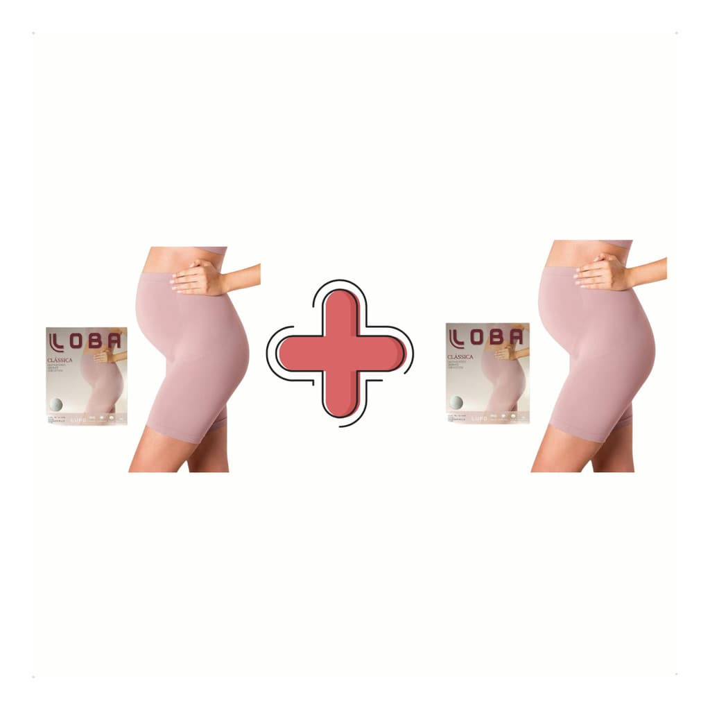Kit Calcinha Boxer Bermuda Gestante Lupo Sem Costura