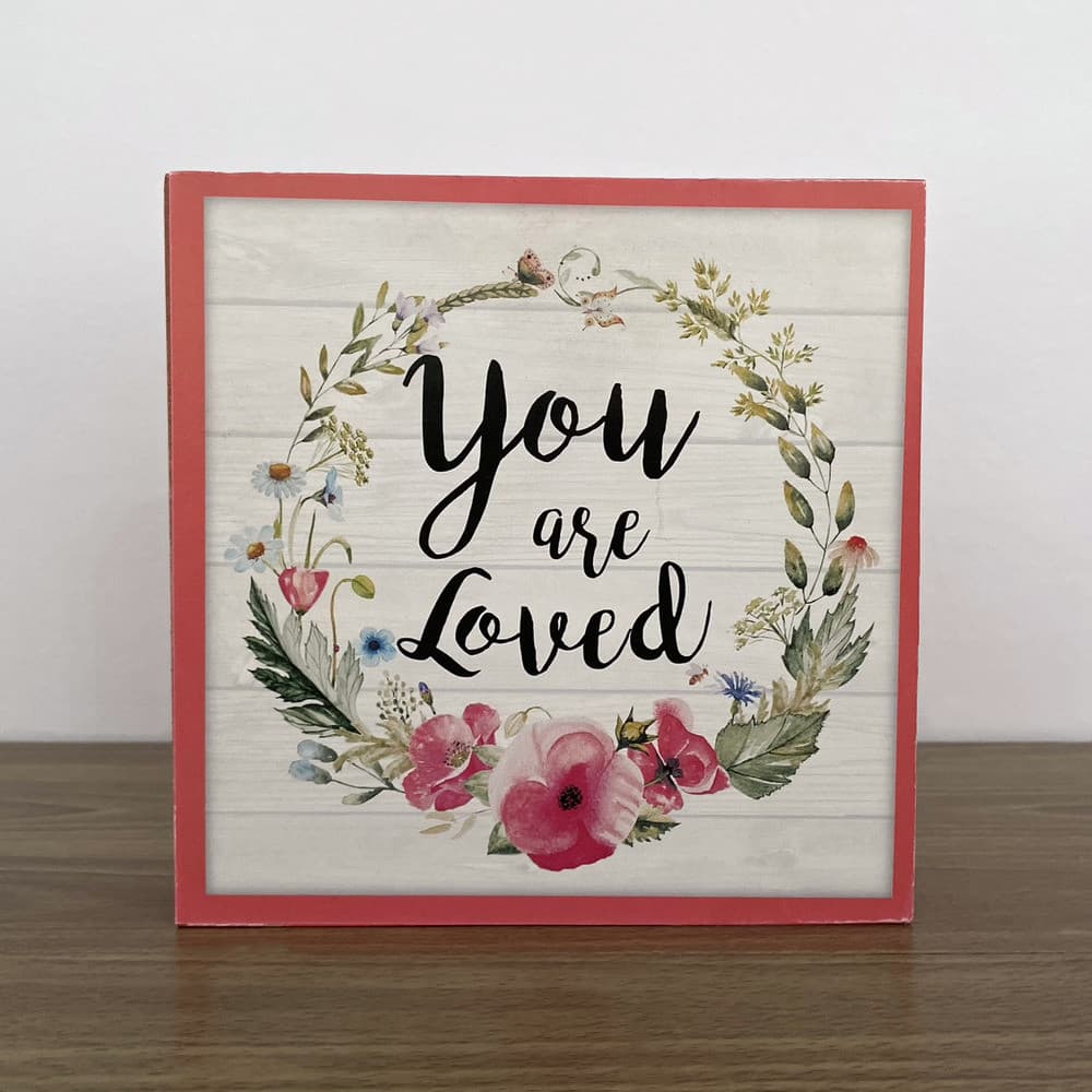 Quadro Decorativo de Madeira Dia das Mães Vermelho e Branco