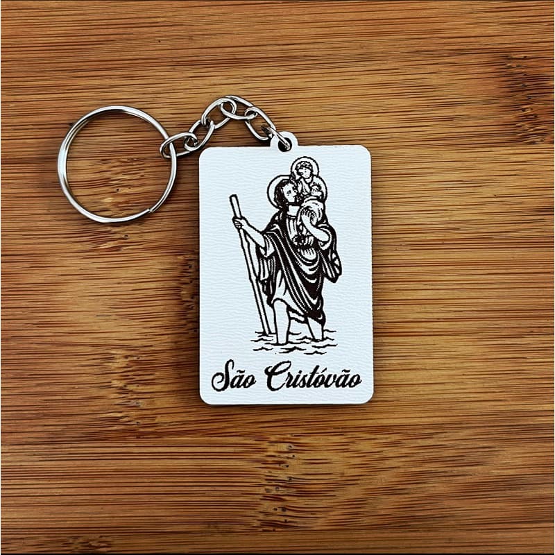 Kit Chaveiros MDF São Cristóvão - Lembrancinha Religiosa