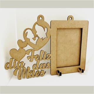 Kit de Porta Retrato Foto Com Chaves Dia Das Presente Criativo em MDF
