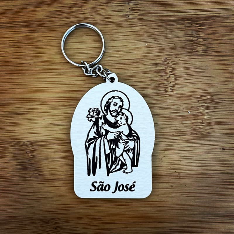 Kit Chaveiros MDF São José - Lembrancinha Religiosa
