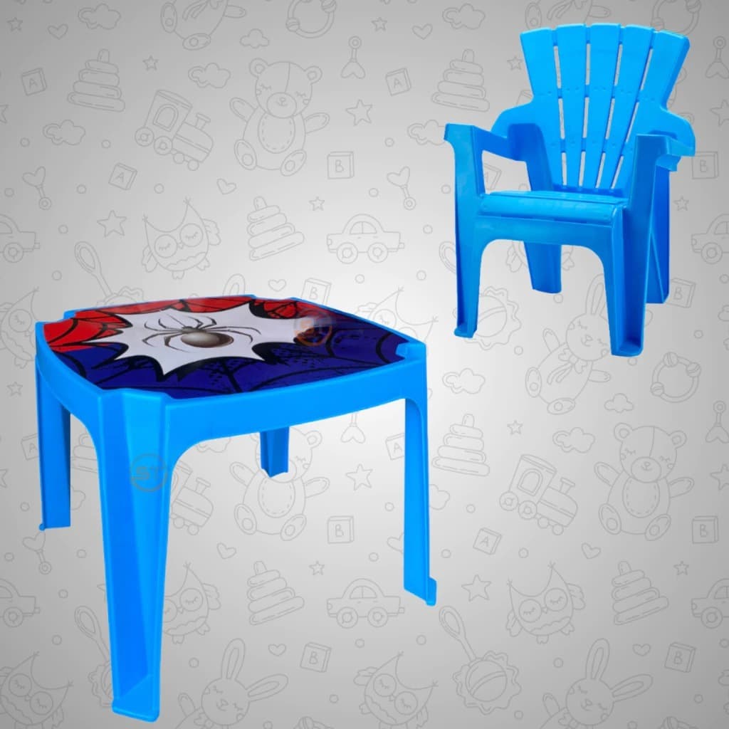 Kit Mesa Infantil Poltrona Americana Reforçada Plástico Resistente Mesinha Cadeira Criança Educativa
