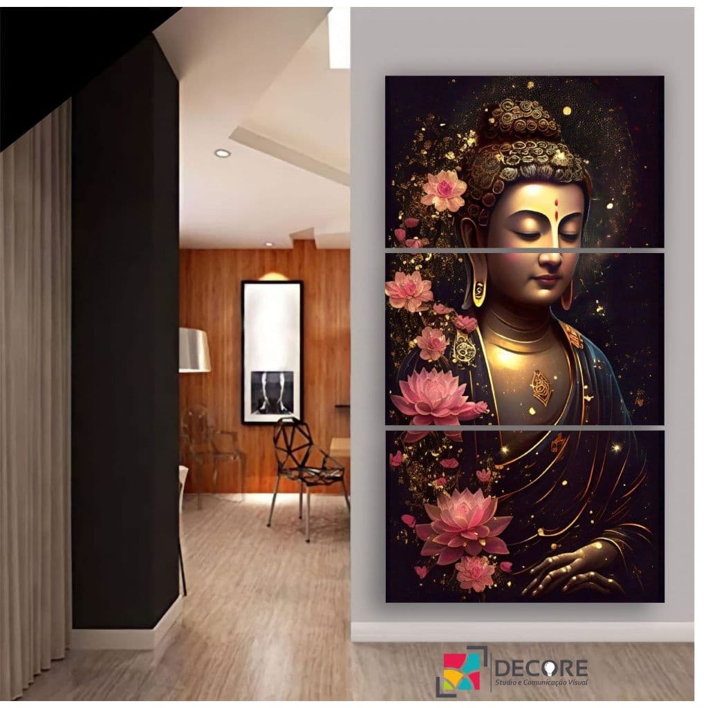 quadro decorativo buda religiodo linda decoração sala hall quarto