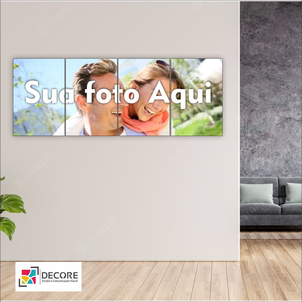 quadro decorativo sua foto aqui personalizavel 160x60