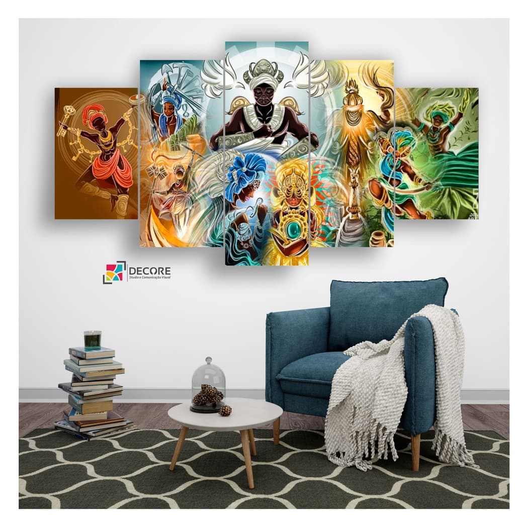 quadro decorativo mdderno orixás umbanda religião decoração quarto sala hall