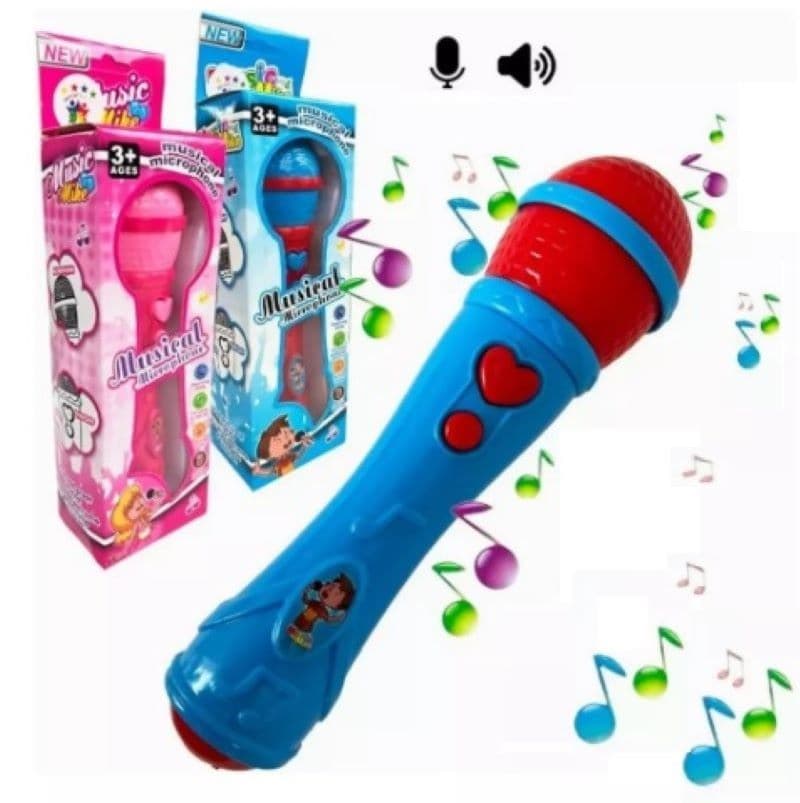 Brinquedo Microfone Musical Infantil Cores