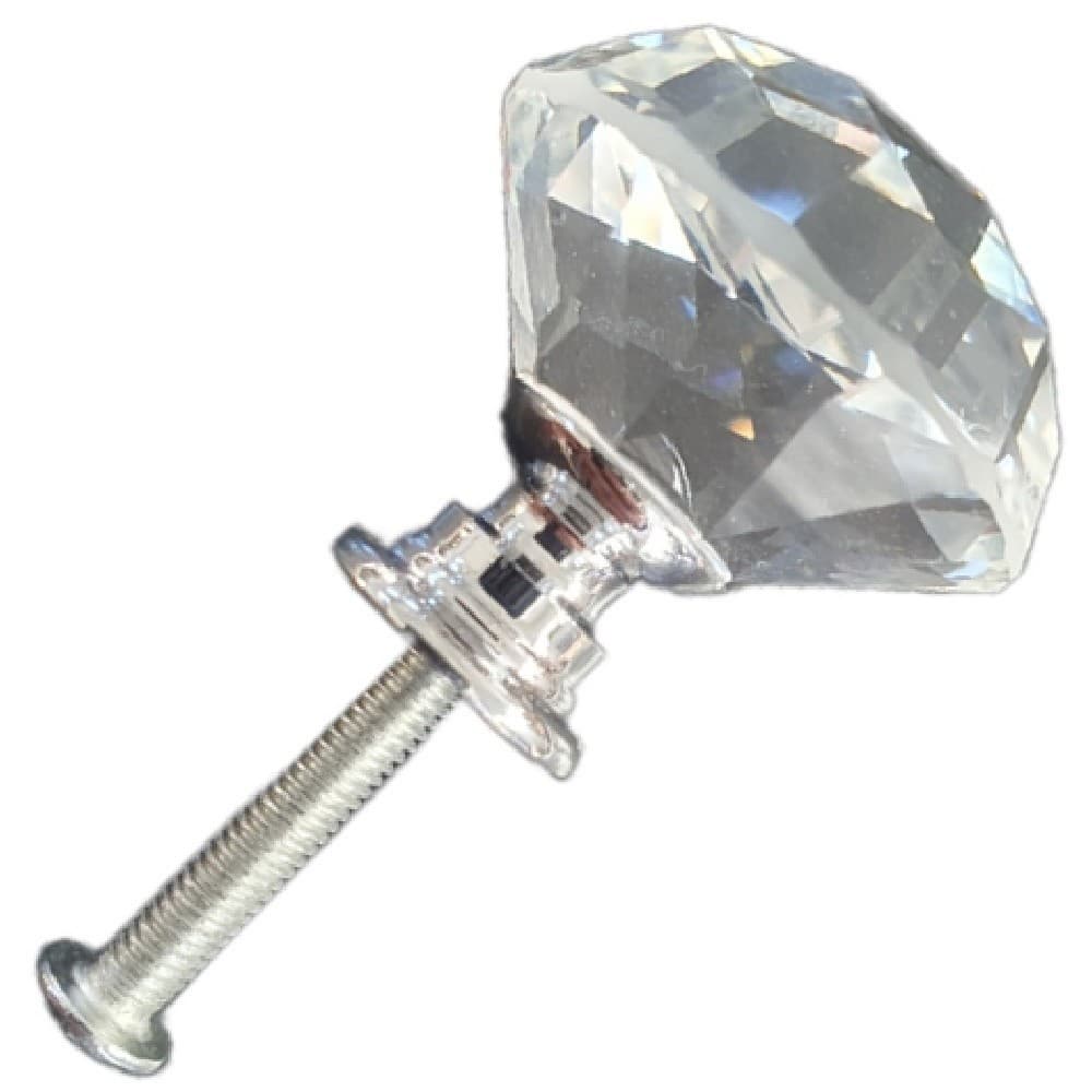 Puxador Cristal De Porta, Gaveta, Box e Móveis 30mm Standard
