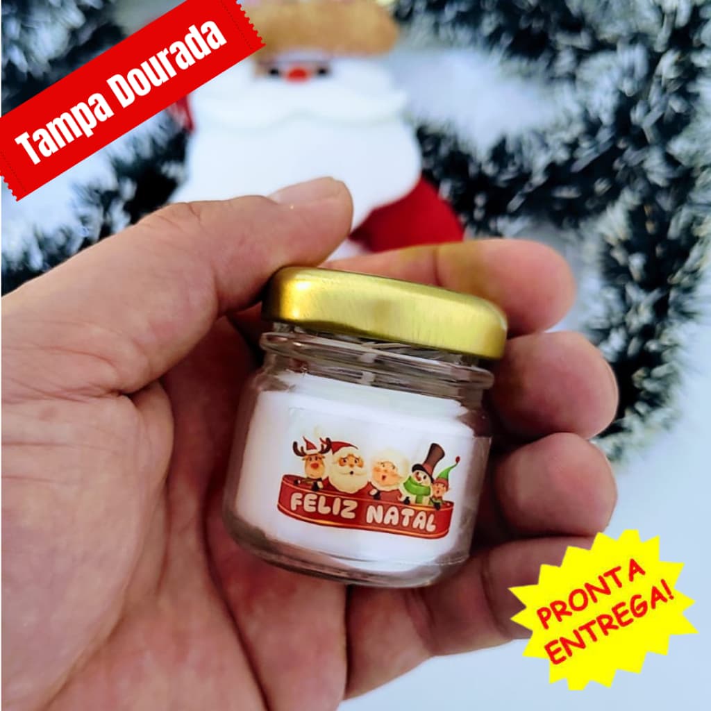 3 Vela Perfumada e Aromática para Lembrancinha de Natal 2024, Brinde Corporativo