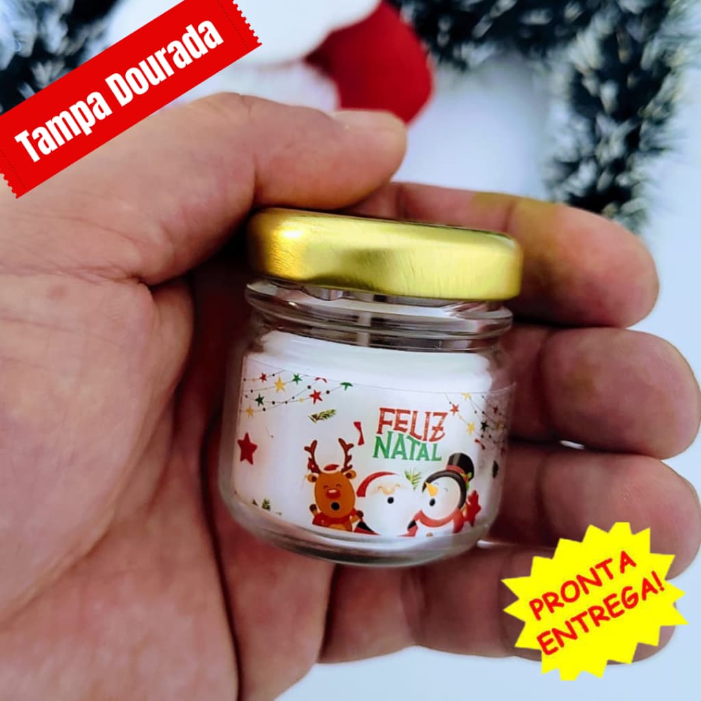 2 Lembrancinha de Vela Perfumada e Aromática para Ano Novo 2024, Brinde para Final de Ano