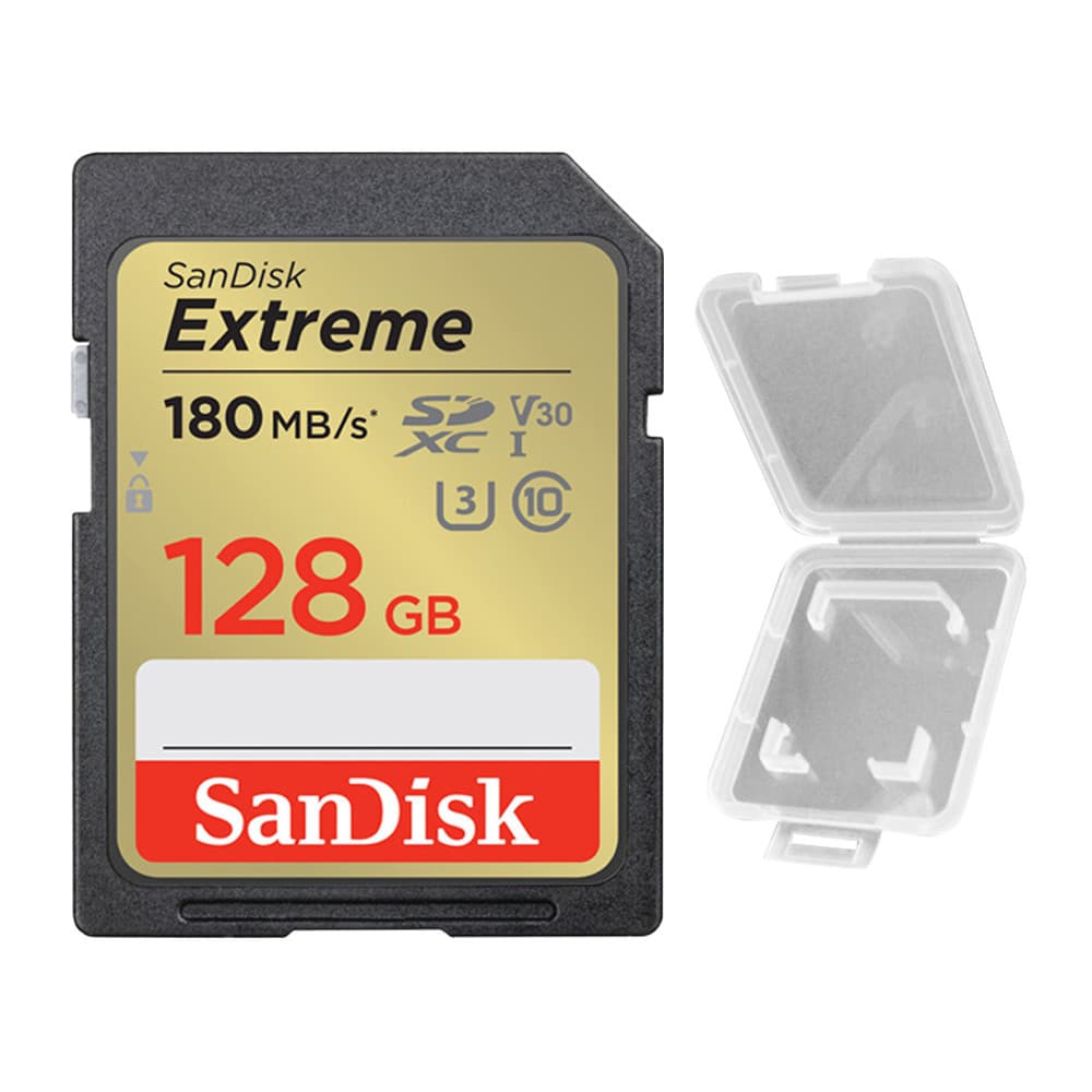 Cartão de Memória Sdxc Sandisk 128gb Cartão Sd 180Mbs V30