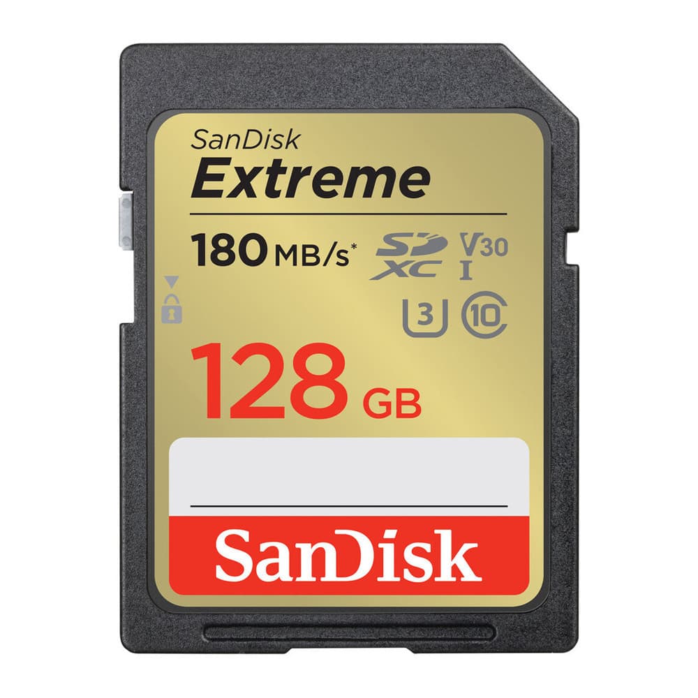 Cartão de Memória Sdxc Sandisk 128gb Cartão Sd 180Mbs V30