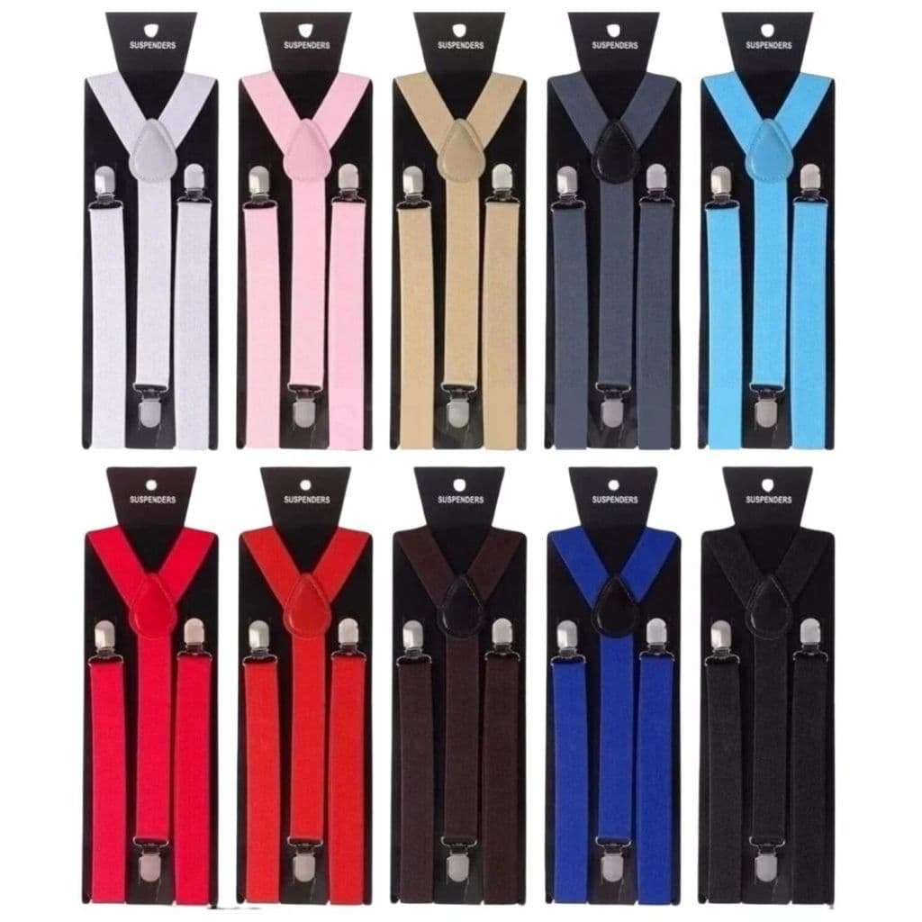 Suspensório Adulto Unissex Ajustável Masculino Feminino VÁRIAS CORES- Fantasia Carnaval Acessório