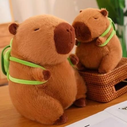 Brinquedo Capivara Pelúcia Fofinha Com Bolsinha Aconchegante -Presente Naninha 27cm