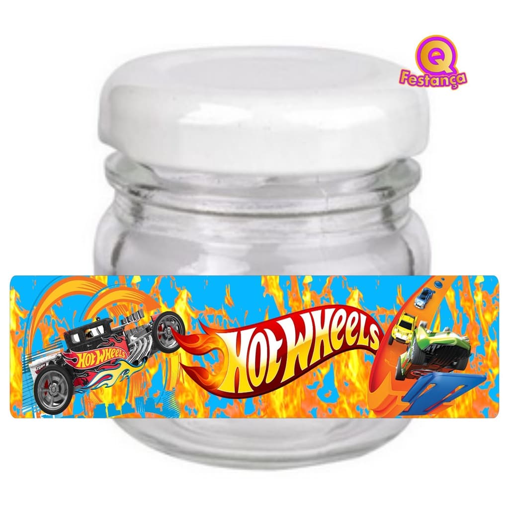 10 Adesivos Rótulo para Potinho 40ml Hot Wheels- Carrinhos, Carrinhos Hot, Carrinho Miniatura, Pista, Pista de Carros