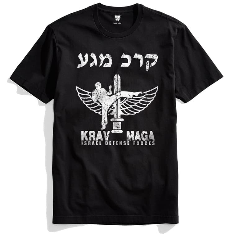 Camiseta Krav Maga Israel Defense White MMA Luta Fight