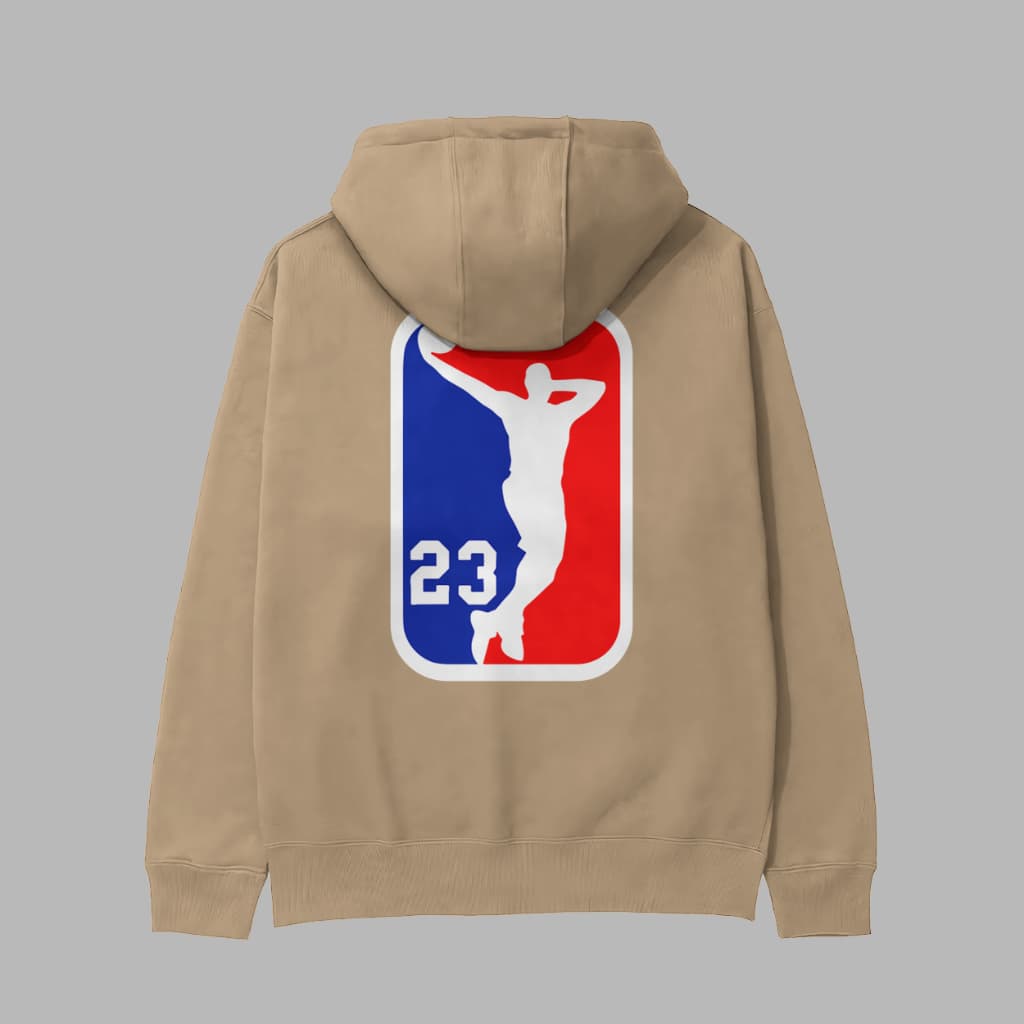 Moletom Com Capuz e Bolsos Estampa NBA 23 Casual Confortável Cores