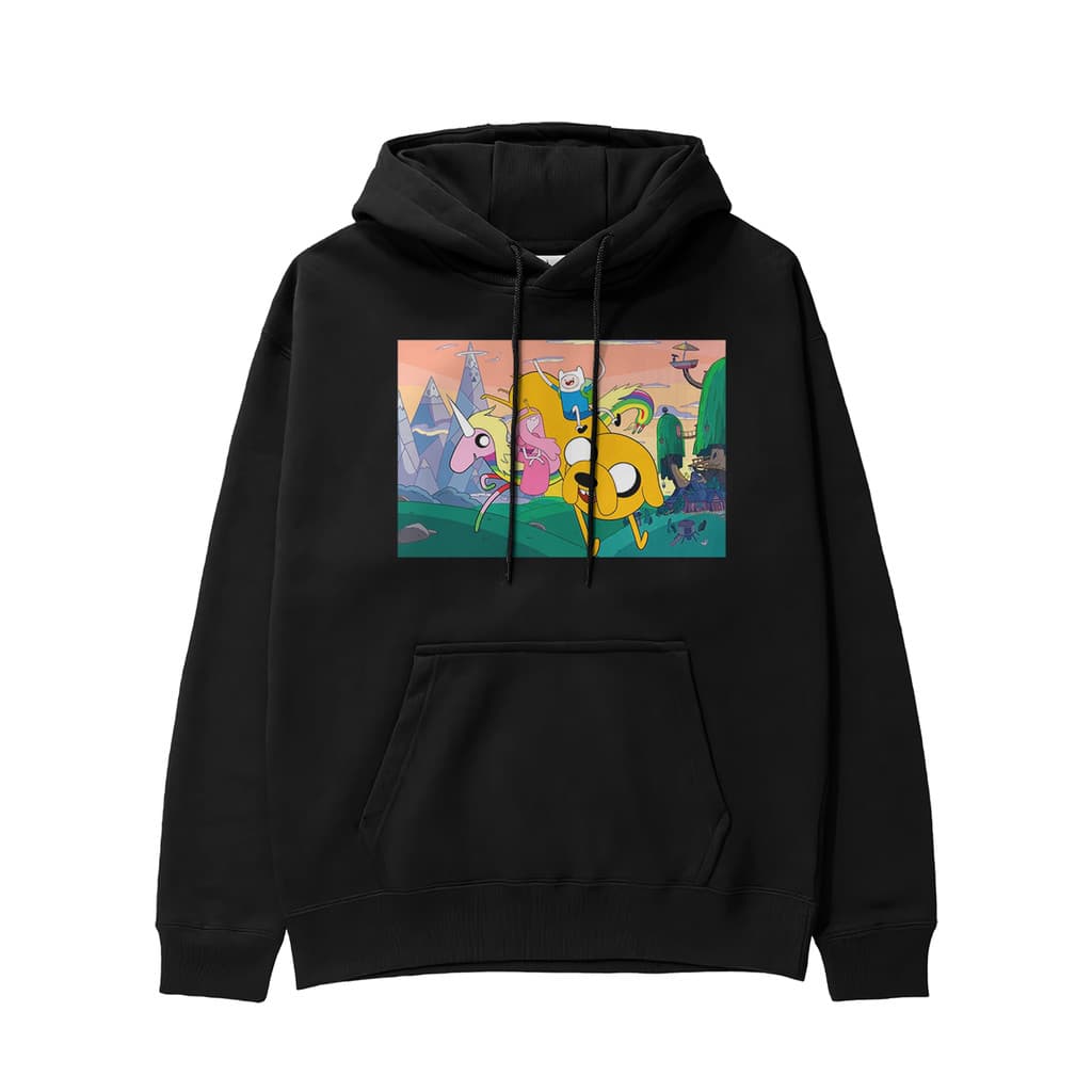 Blusa de Frio Moletom Masculino Canguru Com Capuz Estampado Hora Da Aventura