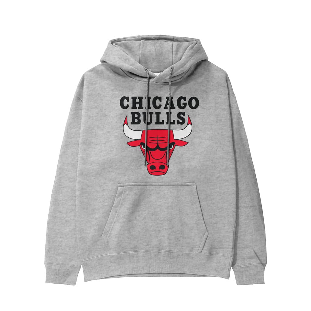 Blusa de Frio Moletom Masculino Canguru Capuz e Bolso Estampada Chicago Bulls