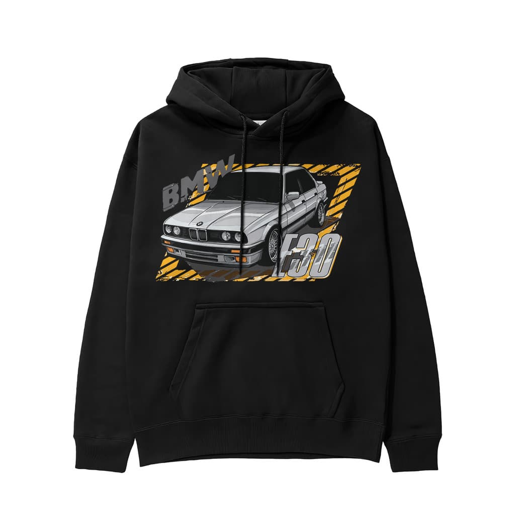 Blusa De Frio Estampada Moletom Abrigo Masculino BMW E30 V2 Com Capuz