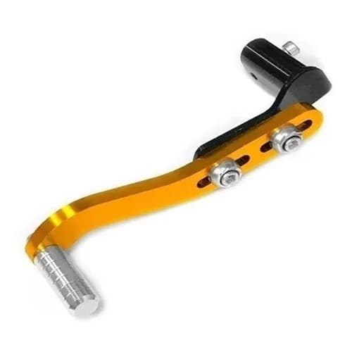 Pedal Cambio Marcha Alumínio Esportivo Moto Universal Dourado