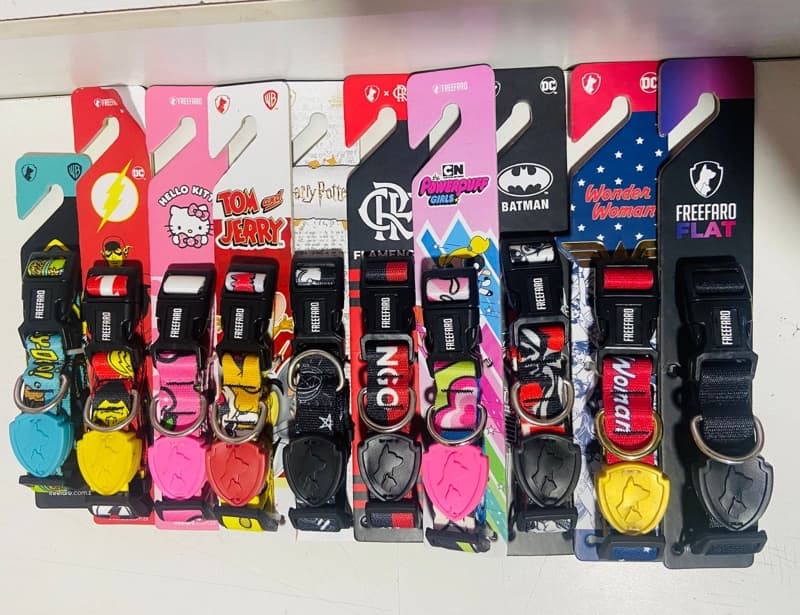 Coleiras para Cachorros FreeFaro M Flash Scooby Batman Coringa Mulher Maravilha Meninas Super PoderosasTom e Jerry