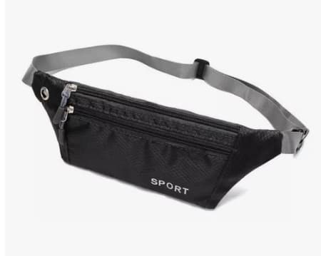Pochete Masculina Impermeável Slim Cinto Cor Preto