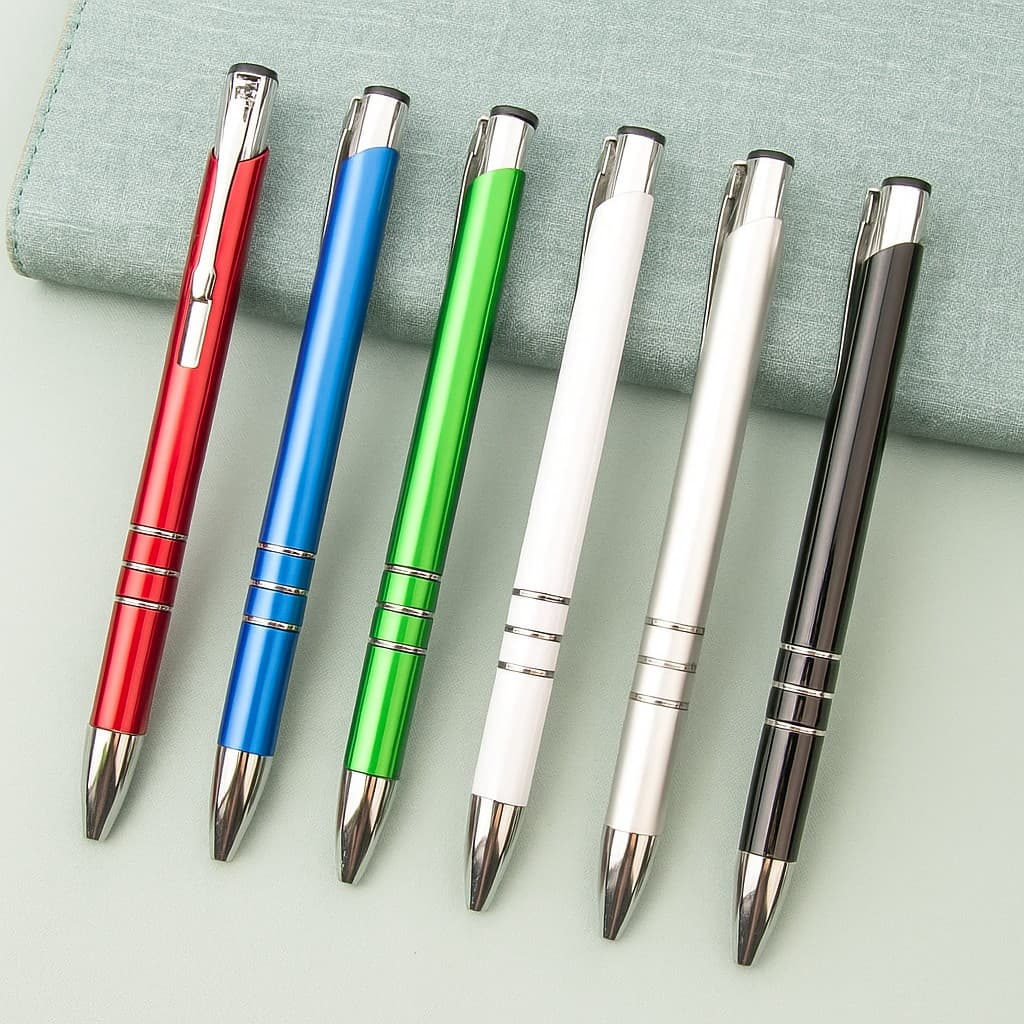 Kit 100 a 300 Und Canetas Plásticas Para Brindes Escritório ou Escola – Corpo Colorida Brilhante-315