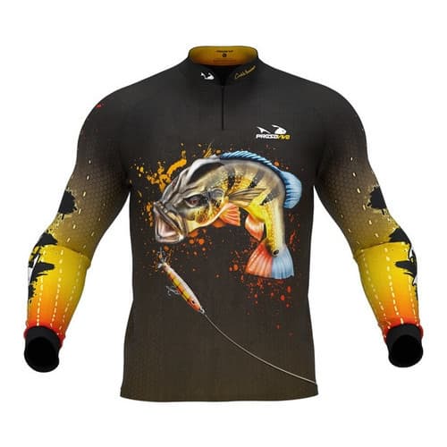 Camiseta Pesca Camisa Presa Viva Proteção Solar Uv Tucunaré Paca