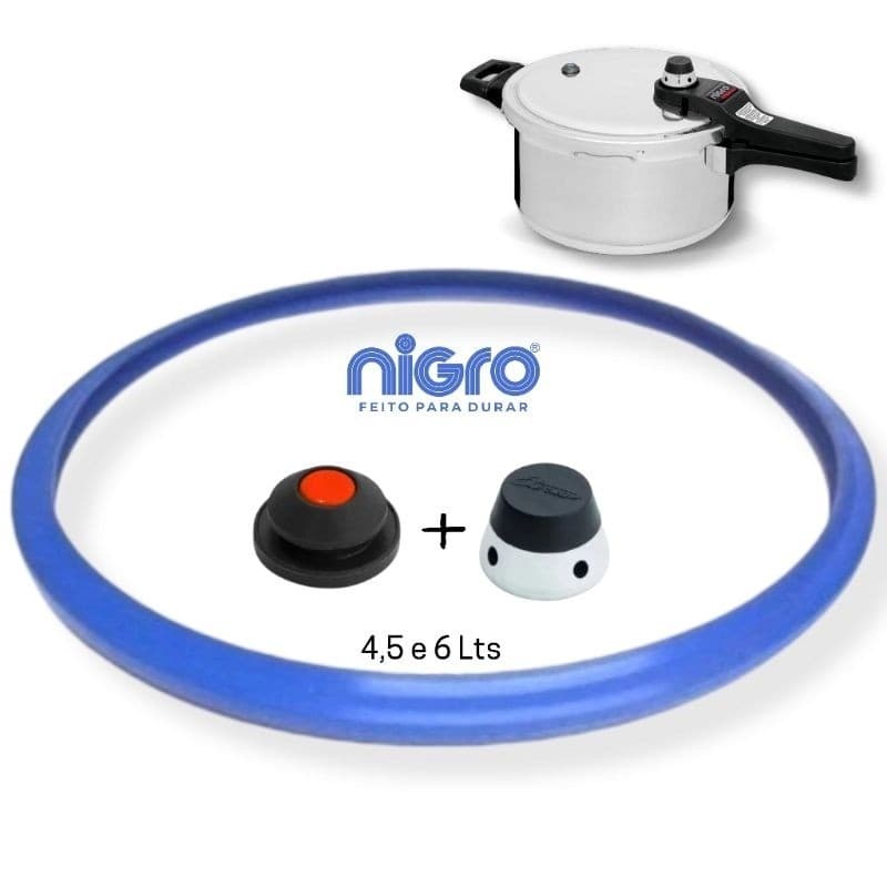 3 Pç P/ Panela Pressão Nigro Eterna 4,5 e 6 Lts Reparo