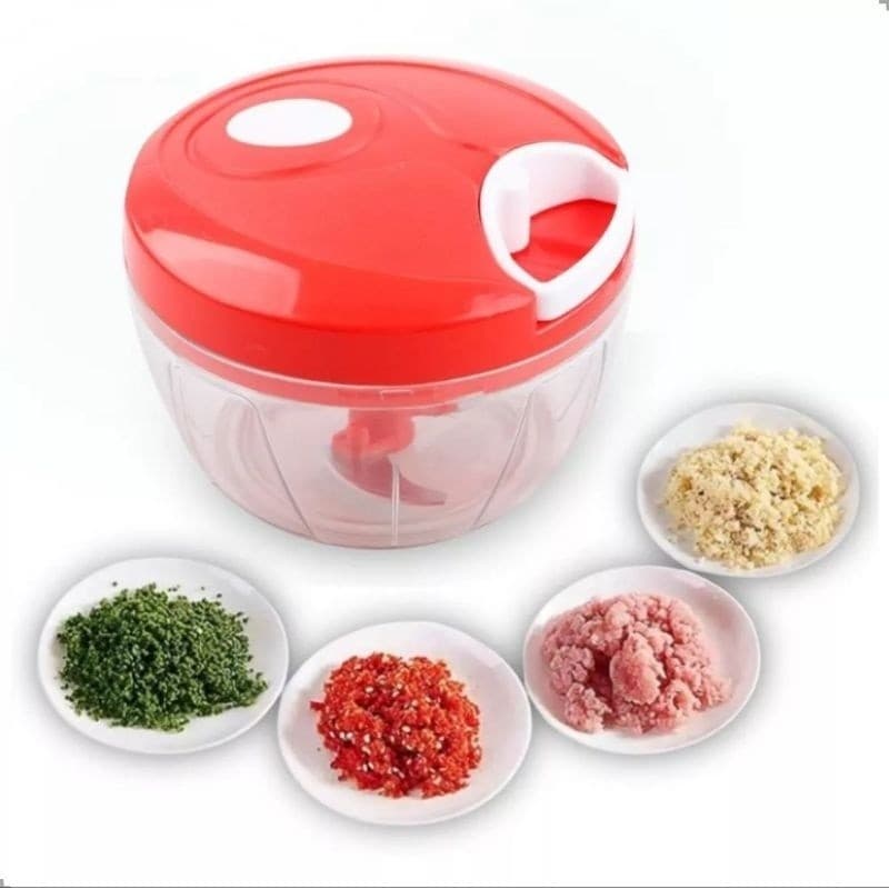 Mini Processador Manual para Alimentos com 3 Lâminas Trituradoras