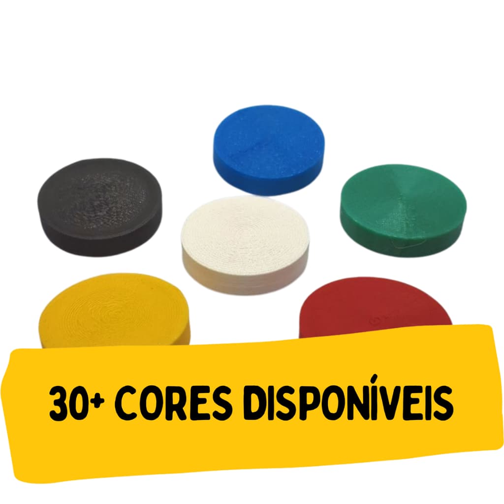 Kit de Botões 25 mm para Jogo de Tabuleiro - Cilindros para Board Game