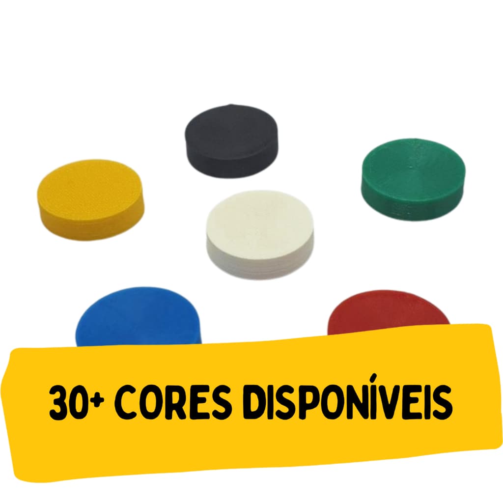 Kit de Botões 20 mm para Jogo de Tabuleiro - Cilindros para Board Game