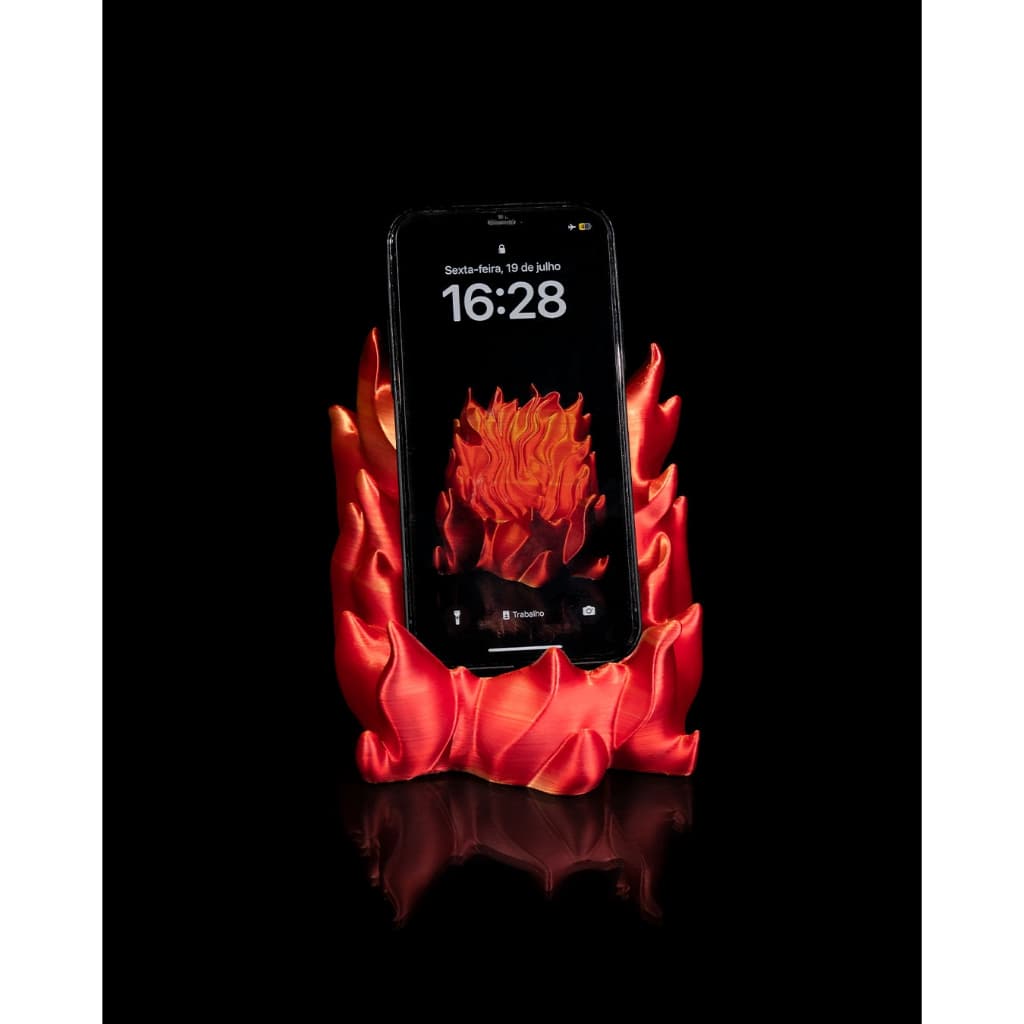 Suporte de Celular Fogo - Decoração de Halloween