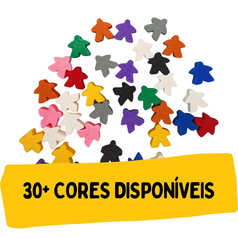 Kit de Meeples para Jogo de Tabuleiro - Peças para Board Game