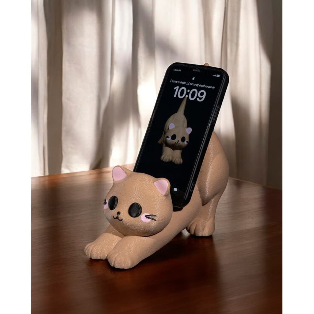 Suporte de Celular e Controle Gatinho
