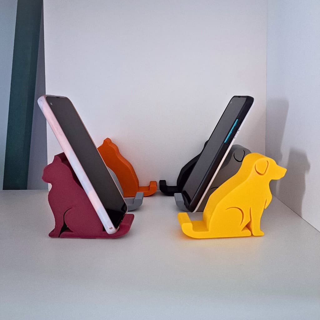 Suporte de Celular e Kindle Cachorro e Gato