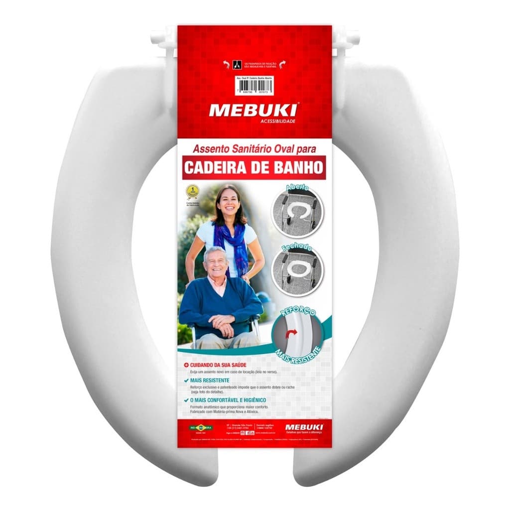 Assento Sanitário Para Cadeira De Banho D40 Aberta