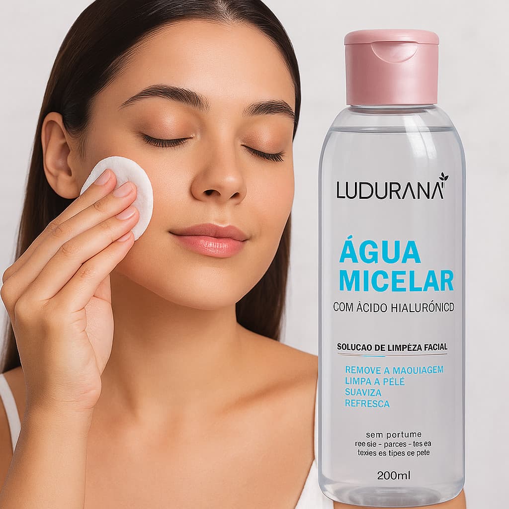 Água Micelar com Acido Hialurónico para Limpeza Profunda marca LUDURANA ENVIO IMEDIATO